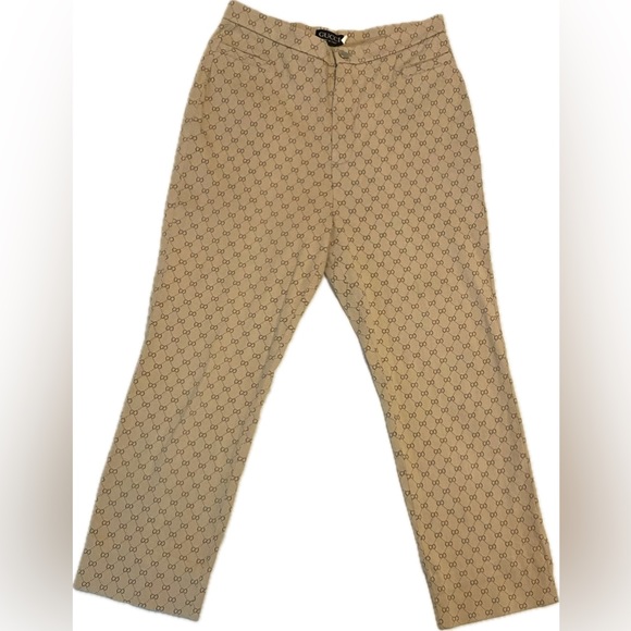 Pants - Faux GUCCI Pants Very Nice Quality Logo Zipper Button Faux Front Pockets XL
